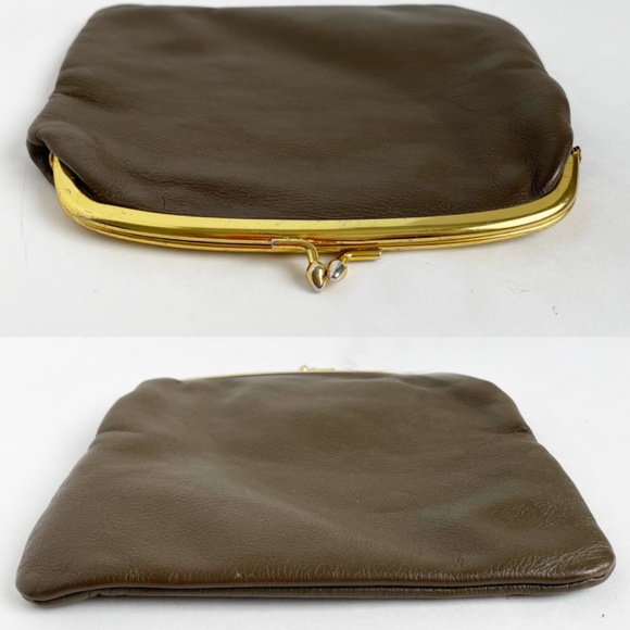 Bonnie Cashin for Coach Foldover Purse 60s Cashin Carry Mocha Leather Rare - Picture 8 of 10